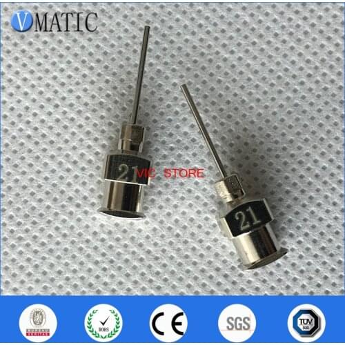 High Quality 0.5'' Tip Length 21G All Metal Blunt Stainless Steel 12Pcs Glue Dispensing Syringe Needles Tips 1/2 Inch
