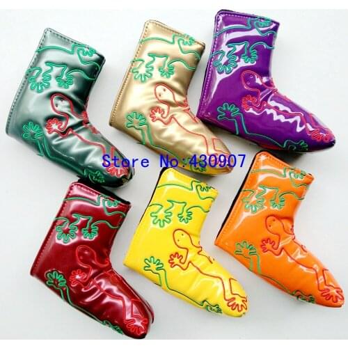 High quality Orange Lizard Putter Headcovers With Magnet For Golf Putter Golf Gecko Putter cover