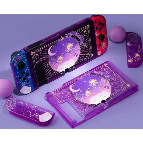 For Nintendo Switch Protective Shell Cartoon Violet TPU Soft Case Cover JoyCon Controller Case For Nintendo Switch accessories