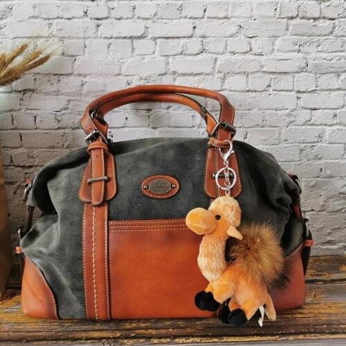 2019 Soft Leather Women Handbag High Capacity Brush Bolsos Multi-functional Travel Bag For Ladies Motorcycle Shoulder Bags RU