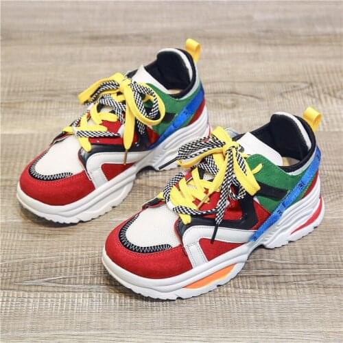 2020 Spring New Mesh Womens Platform Chunky Sneakers Fashion Women Flat Thick Sole Shoes Woman sneakers women loafers Shoes