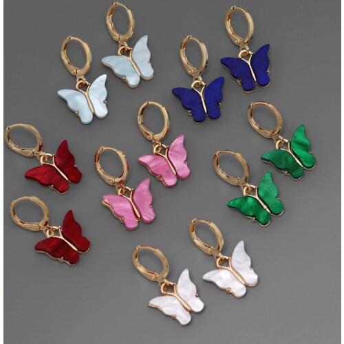 ZOSHI Korean Fashion Butterfly Earrings for Women Cute Sweet Drop Dangle Earrings New Design Girls Trendy Jewelry