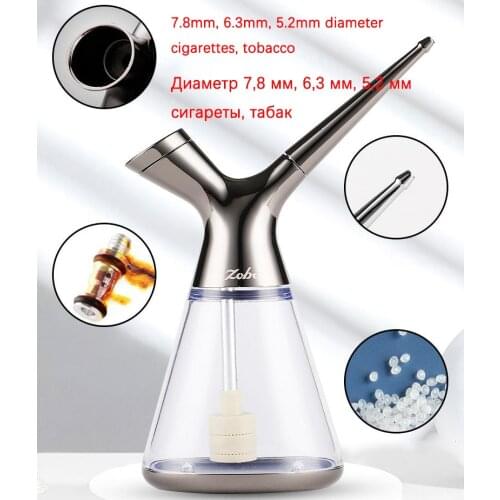 ZOBO Filter Hookah Zinc Alloy Plexiglass Microporous Filter Cigarette Holder