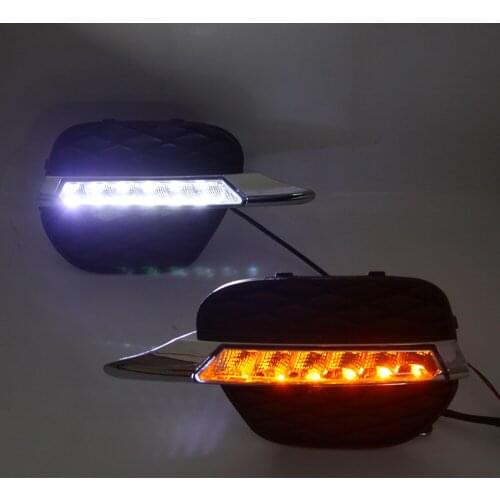 1 Pair For BMW X5 E70 2011 2012 2013 LED DRL Daytime Running Lights Daylight Waterproof Signal lamp car Styling Driving light