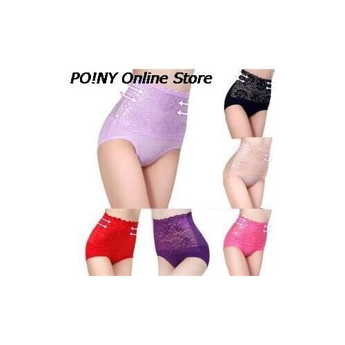 1PCS Sexy Lace Flower Panties Women Underwear High Waist Body Shaper Hip Panties Intimates Briefs
