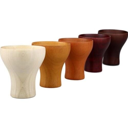 10pcs Primitive Natural Wooden Cup Wine Tea Juice Beer Wood Cup Teacups Drinkware Kitchen Bar Accessories ZA6865
