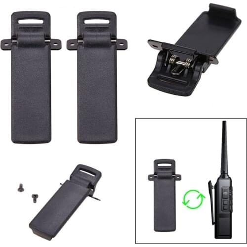 2Pcs Walkie Talkie Spare Part Back Belt Clip for Baofeng 2-way Radio UV5R For Baofeng intercom UV5R / 5RA / 5R + / 5RB / 5RC #8