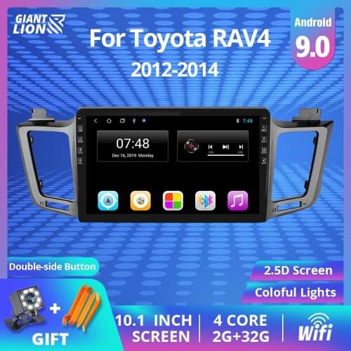 2DIN Android 9.0 Car Radio For Toyota RAV4 4 XA40 5 XA50 2012-2018 Autoradio Multimedia GPS Camera RAM 2GB ROM 32GB DVD Player