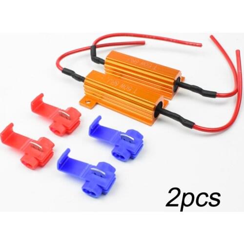 50w6ohm 8Ω Load Resistor For Led HID Flash Strobe Controller Anti Flicker Canbus No Error Tail Light Turn Signal Lamp 2Pcs/Lot