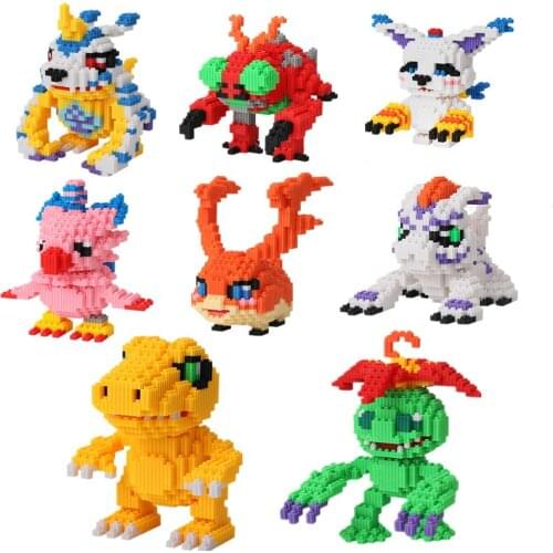 Digimon Yaguba Da Picchu Dilu Goma Beetle Beast Blocks Are Compatible With DIY Educational Teaching Assembly Blocks