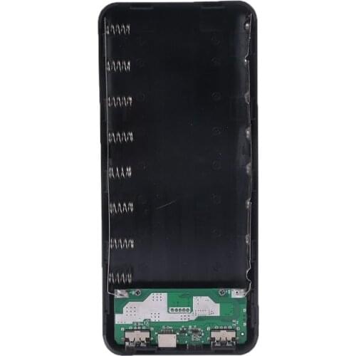 Dual USB Type-C Power Bank Shell DIY Kit 20000mAh 8x18650 Battery Charger Case Micro USB Port for Mobile Phones Accessories E56B