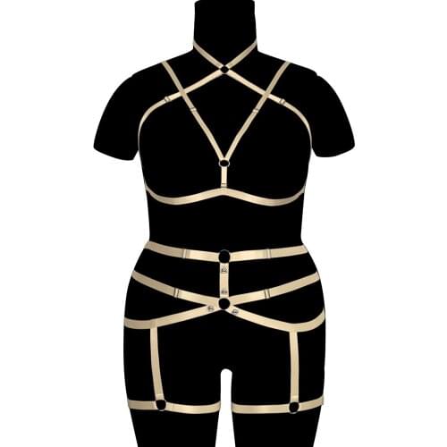 Exotic Costumes Erotic Sex Accessories Belt Busty Woman Goth Sexy Bra Breast Harness Straps BDSM Choker Bondage Fetish Lingerie