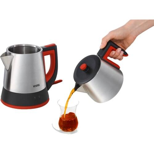 VESTEL Electric Turkish Tea Maker Kettle Teapot 1800W Stainless Steel Water Heater İnfuser For Kitchen Home Coffee