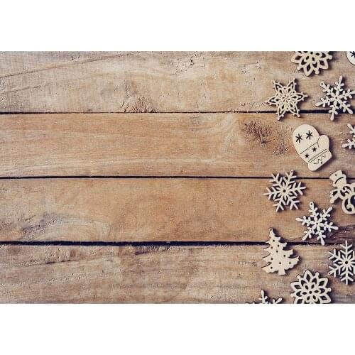 Wooden Christmas Decors Plank Photography Backgrounds Computer Printed Backdrops Photo Studio for Children Baby Toy Photobooth