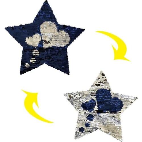 T shirt Women patch sequins 22cm sweet heart star deal with it biker patches for clothing stickers 3d t shirt mens Tshirt Coat