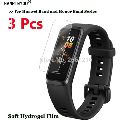 3Pcs for Huawei Honor Band 4 3 Pro B3 Lite 5 3e 4e B5 B6 A2 5i Clear Soft TPU Hydrogel Film Screen Protector (Not Tempered Glass