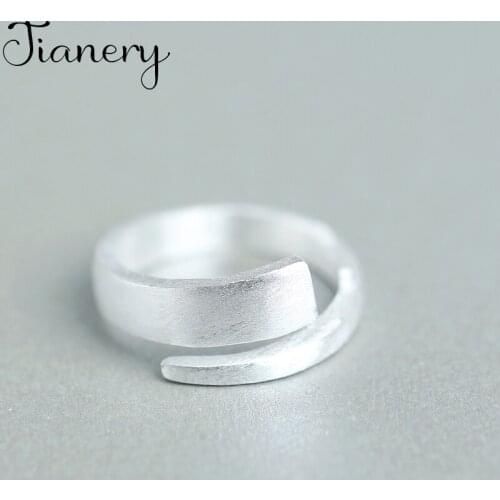 JIANERY Korean Silver Color Opening Rings For Women Bridal Engagement Party Antique Rings Wholesale