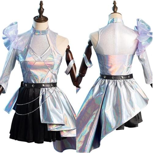 LOL KDA Seraphine Cosplay Costume Women Dress Outfits Halloween Carnival Suit Seraphine Costume For Girls