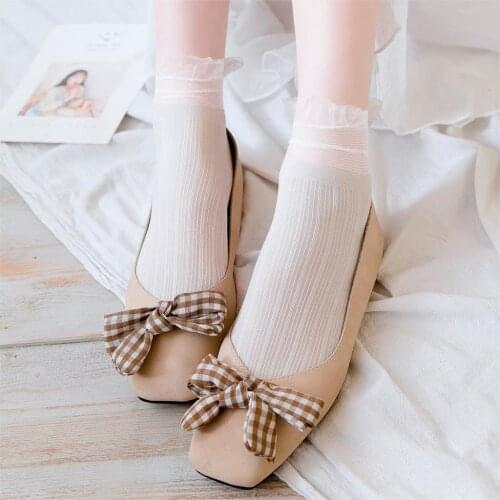 Lace Socks Fairy Japanese tube stockings lolita cute summer thin section Korean version of the transparent princess socks women