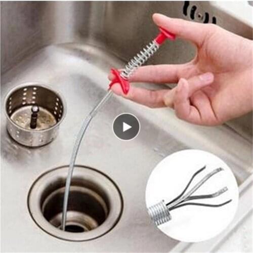 Kitchen Sink Cleaning Hook Sewer Removal Sink Cleaning Brushes Dredging Spring Pipe Hair Dredging Tool Home Sewers Cleaning