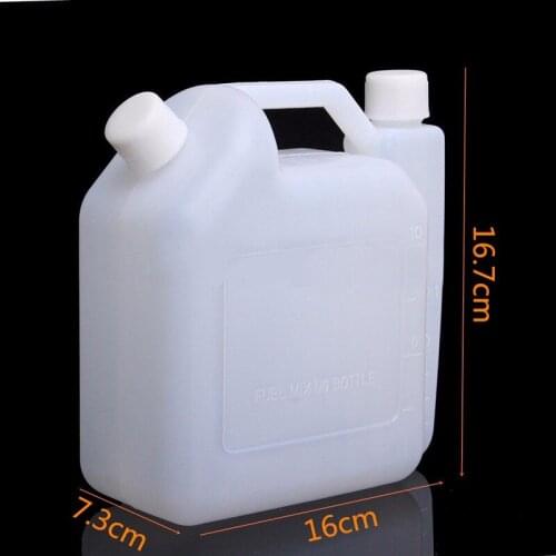 1.0L White 2-Stroke Oil Petrol Fuel Mixing Bottle Tank For Trimmer Chainsaw Tools Parts 1:25 Tool Storage Newly Fast Shipping