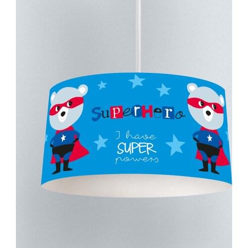Lamp For Kids Bedrooms Light Chandelier for Living Room Childrens Room Blue Super Hero Model 180