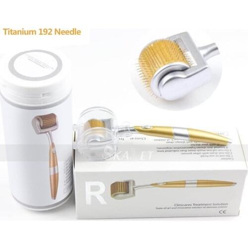 Hottest Titanium 192 Needles Derma Roller for Face Care Skin Tightening Hair-loss Treatment with CE Approval