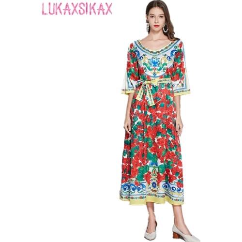 Голубые летние платья LUKAXSIKAX China At AliExpress