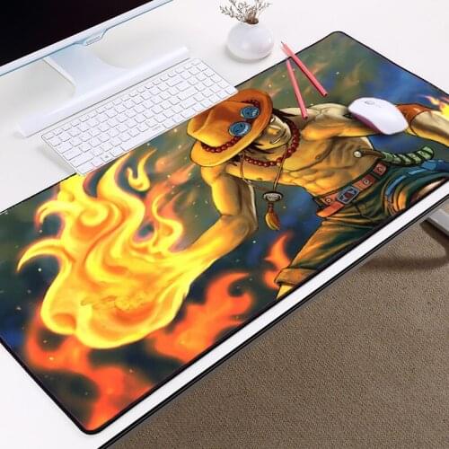 Mairuige Pc Laptop Mousepad Big Size 400x900x2/3/4/5MM Hadsome ACE Cool One Piece Pattern Mousemat Portgas D Ace Diy customized