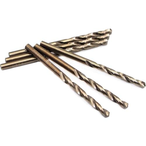 M35 4.1 10PCS Cast Iron & Stainless Steel HSS-CO Drill Set M35 Cobalt Drill Bit Set 4.1mm for Drilling on Hardened Steel