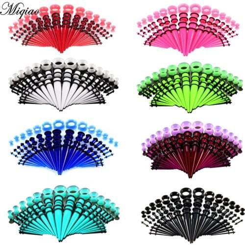 Miqiao Piercing Jewelry Acrylic Tapered Ear Extension Set of 50 European and American Explosion Earrings