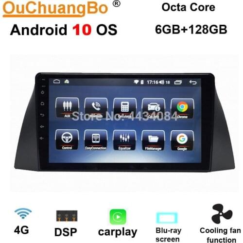 Ouchuangbo 4G car gps audio player for Chery Tiggo 3 A5 2008-2010 support WIFI split screen 8 core DSP carplay 6+128 android 10