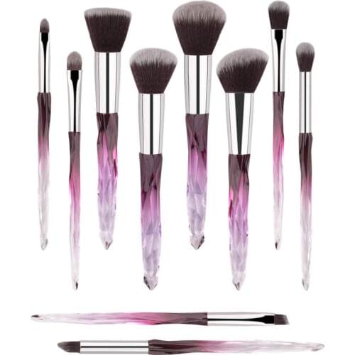 Professional Makeup Brush Crystal Diamond Handle Make Up for Full Face Foudation Blush Eyeshadow Concealers Powder Beauty Tools