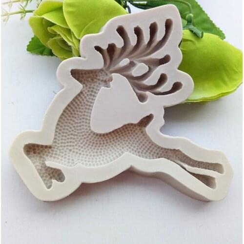 Reindeer Christmas Series Silicone Mold Decoration Tool Chocolate Mold Cake, Gumpaste Mold, Sugarcraft, Kitchen Utensils