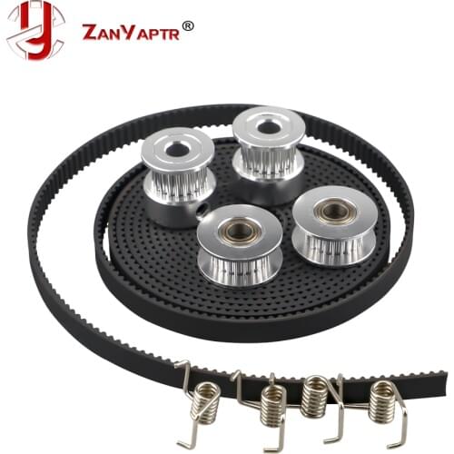 3D Printer Parts GT2 Pulley 20 Teeth Bore 5mm GT2 6mm Timing Belt & 2X Idler 4X Tensioner for 3D printer kit