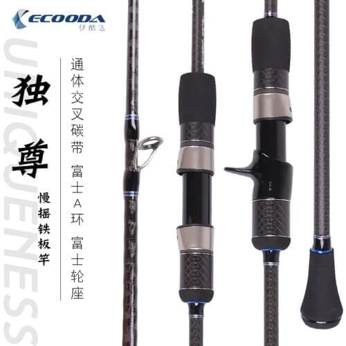 ECOODA Japan Fuji Parts Slow Jigging Rod 1.83m 1.9m Lure WT60-360g 9-15kgDrag Power Spinning Casting Boat Rod Ocean Fishing Rod
