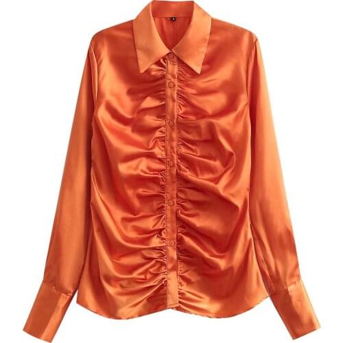 Женские атласные рубашки Willshela China At AliExpress