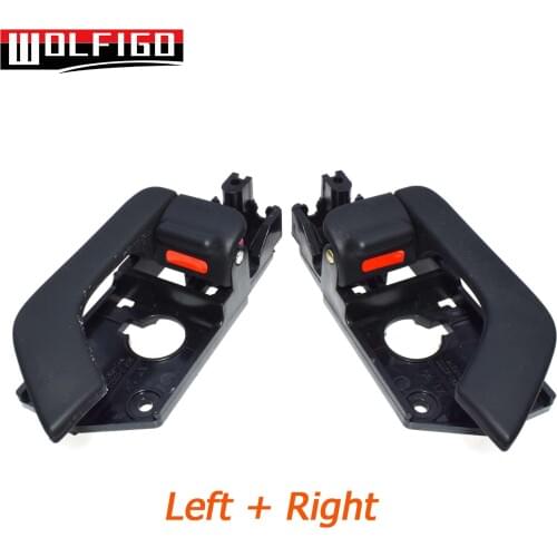 WOLFIGO New Inside Door Handles Right Left Side Black For 2003-2008 Hyundai Tiburon 826202C000LK, 826102C000LK