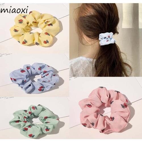 Fashion Girl Elastic Hairbands Casual Cute Floral Women Velvet Scrunchies Ponytail Holders Rubber Hair Accessories Headwear