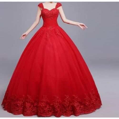 Bealegantom Sweetheart Red Ball Gown Quinceanera Dresses 2021 Lace Applique Sweet 16 Prom Dress Vestidos De 15 Anos