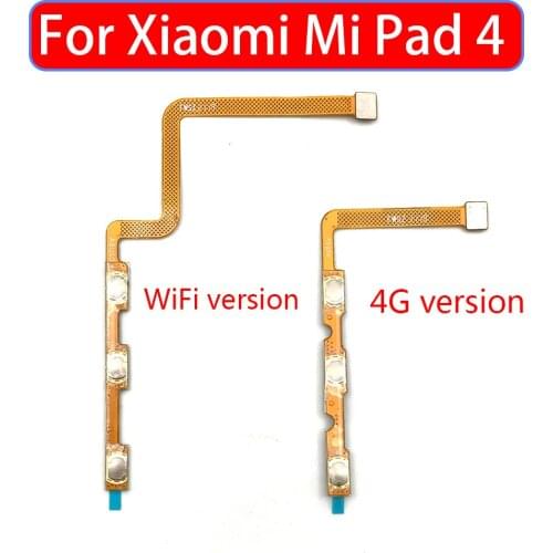 10Pcs/Lot, Power On Off Volume Side Button Key Flex Cable For Xiaomi Mi Pad 4 Pad4 Replacement Parts