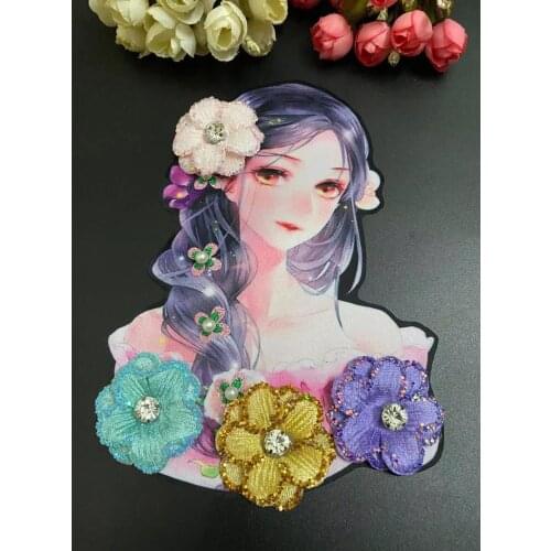 3D Painting All-match Personality Fashion New Accessories Clothes Decoration DIY Handmade Hole Repair Accessories Anime Girl