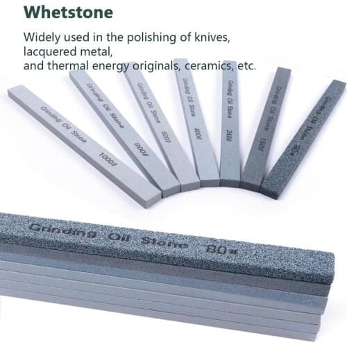 6Pcs 150x12x6mm Grit 1000# Green Silicone Carbide Oil Stone Stripes Knife Sharpening Sharpener Stone Polishing Whetstone