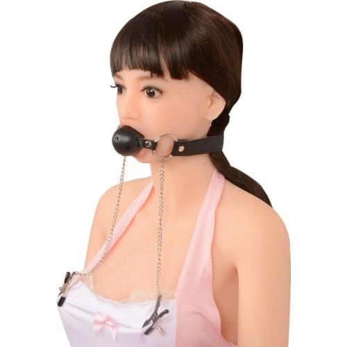 Bdsm Bondage Nipple Metal Chain Breast Clip Bondage Fetish Oral Gag Restraints Slaves Adult Game Sex Toys For Couples