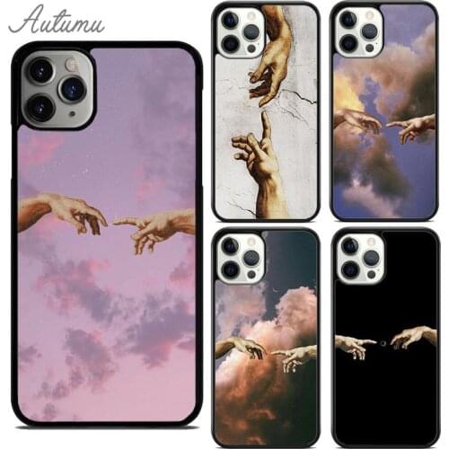 Hand Art Aesthetic Phone Case for iPhone 11 12 Pro Max mini X XR XS SE 2020 5 6S 7 8 Plus Samsung Galaxy S8 S9 S10 Cover shell