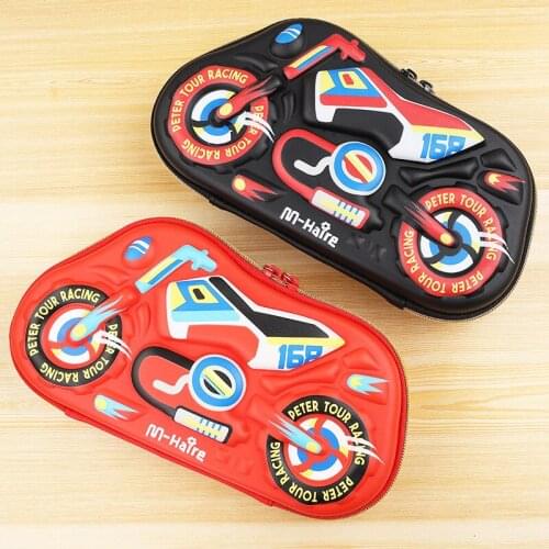 Right Point 3D Moto Car School Supplies Stationery Pencil Case EVA Large Student Pencil Bag Pencil Box Creativity Cute Boy Cases