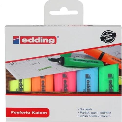 Edding 344 Marker 5 Pcs - 5 Colour