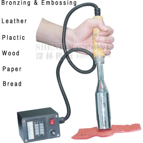 Manual embossing tool hand held embosser wood embossing machine hot branding machine mould bronze stamping copper die bronzing