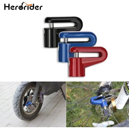 Herorider Motorcycle Bicycle Sturdy Wheel Brake Lock Security Anti Thief Alarm Motorcycl Anti theft Disk Disc Brake Rotor Lock