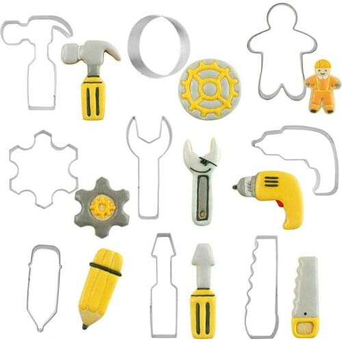 1pcs Patisserie Reposteria Engineering Tool Screw Axe Metal Cookie Cutter Fondant Cake Decor Biscuit Pasty Mould